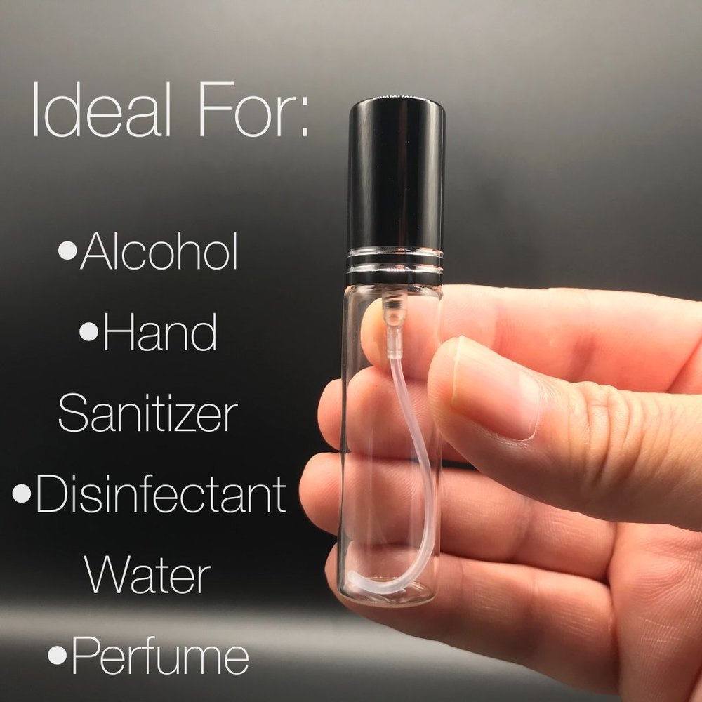 5pcs Glass Travel Spray Bottles